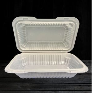 9″X6″ MFPP Hinged Lid Clamshell Dual Lock Vented