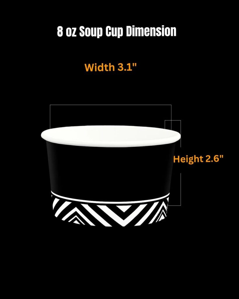 8 oz Soup Cup Dimension