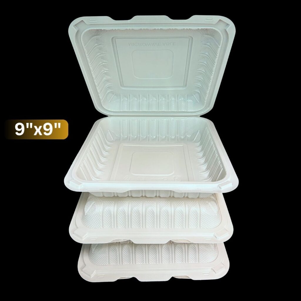 9X9 MFPP Dual Lock 1 Compartments Container
