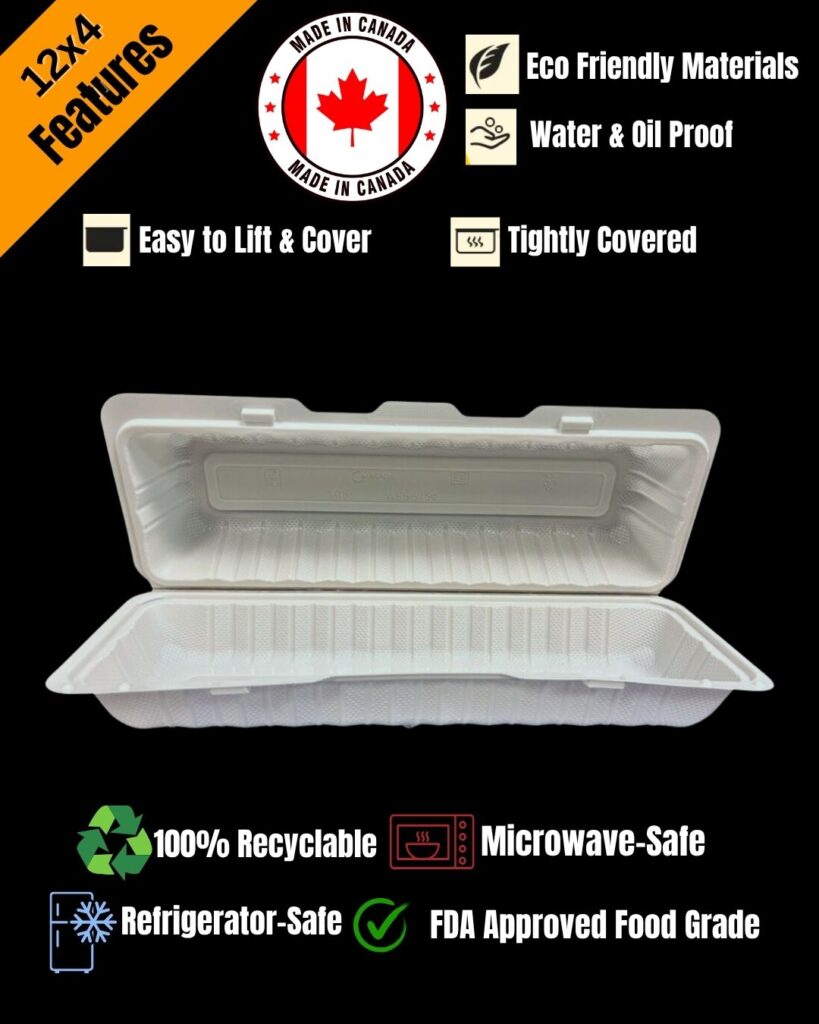 Feature 6x6 MFPP Takeout Containers 1 Compartment Dual Lock