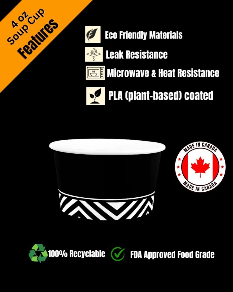 Features 4 oz soup cup