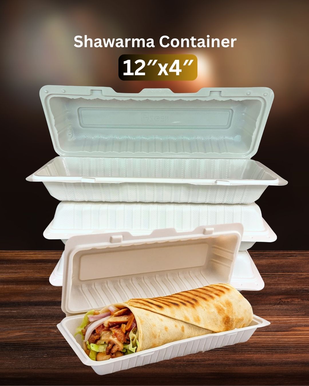 MFPP Shawarma Container 1 Compartment Dual Lock