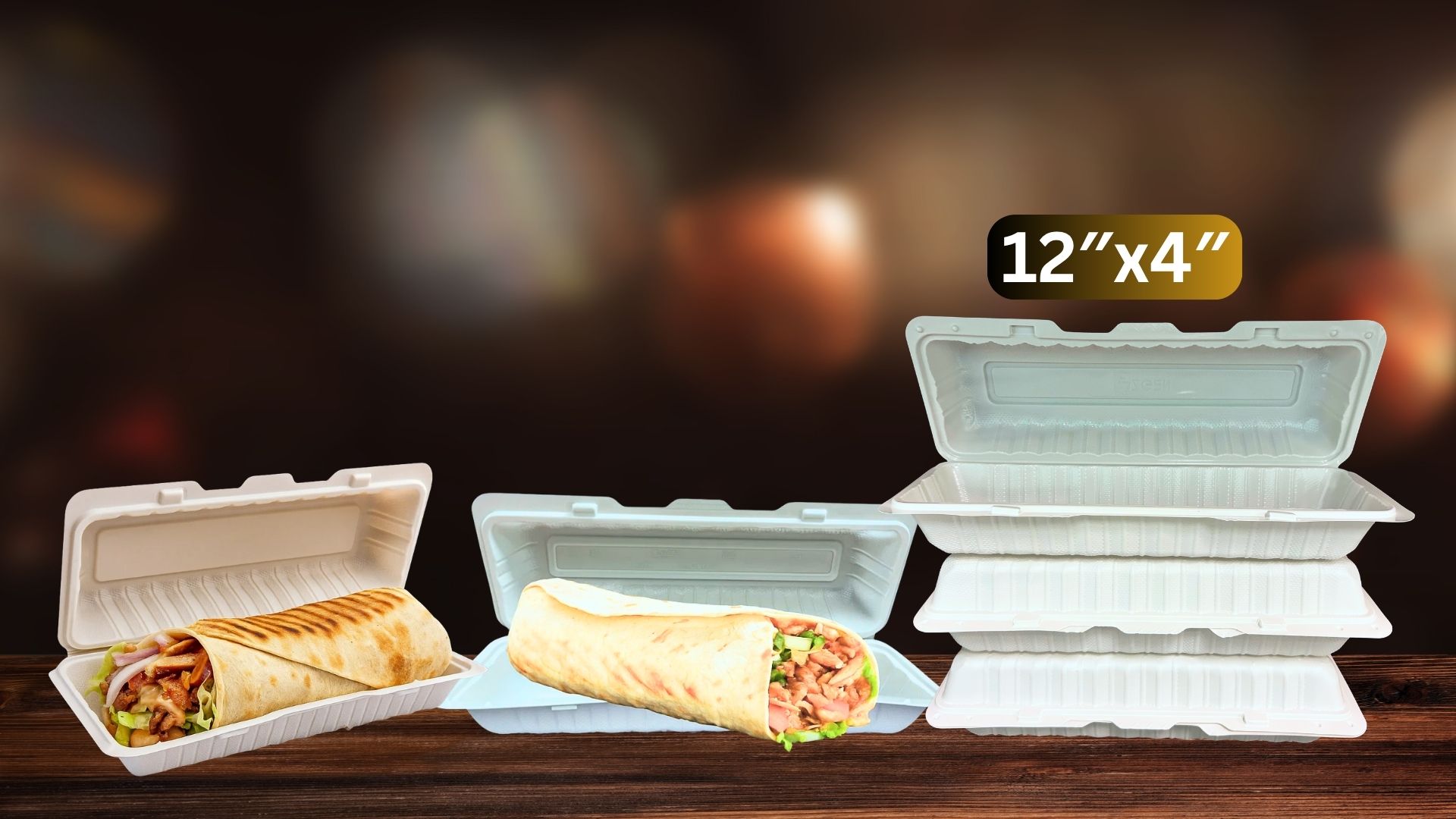 MFPP Shawarma Container 1 Compartment Dual Lock