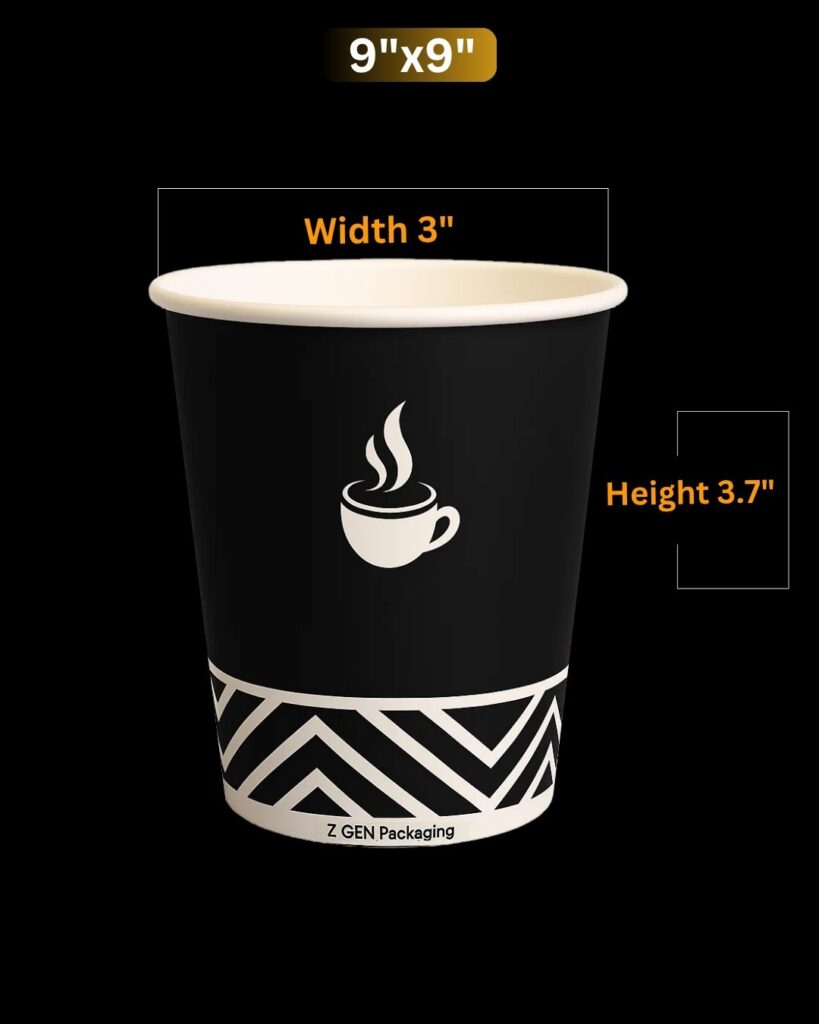 Size 8 oz coffee cup