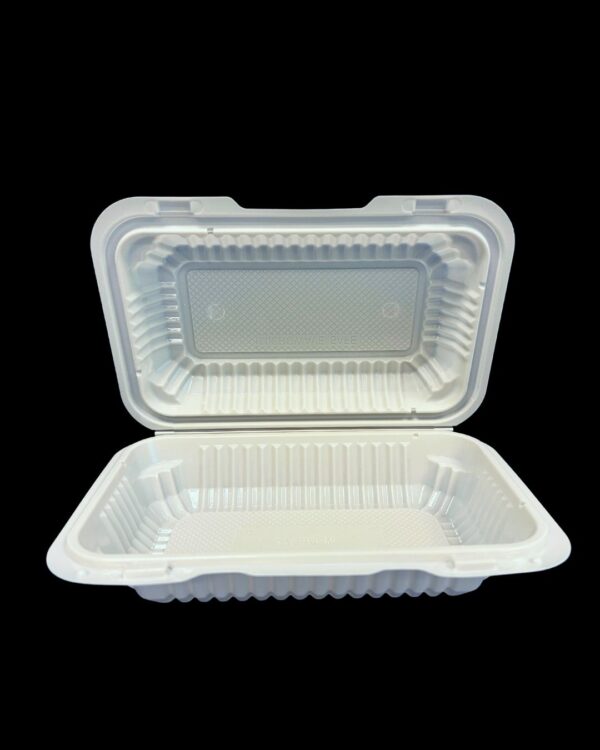 Size of 9x6 Dual lock MFPP Takeout Containers 1 Compartment Dual Lock