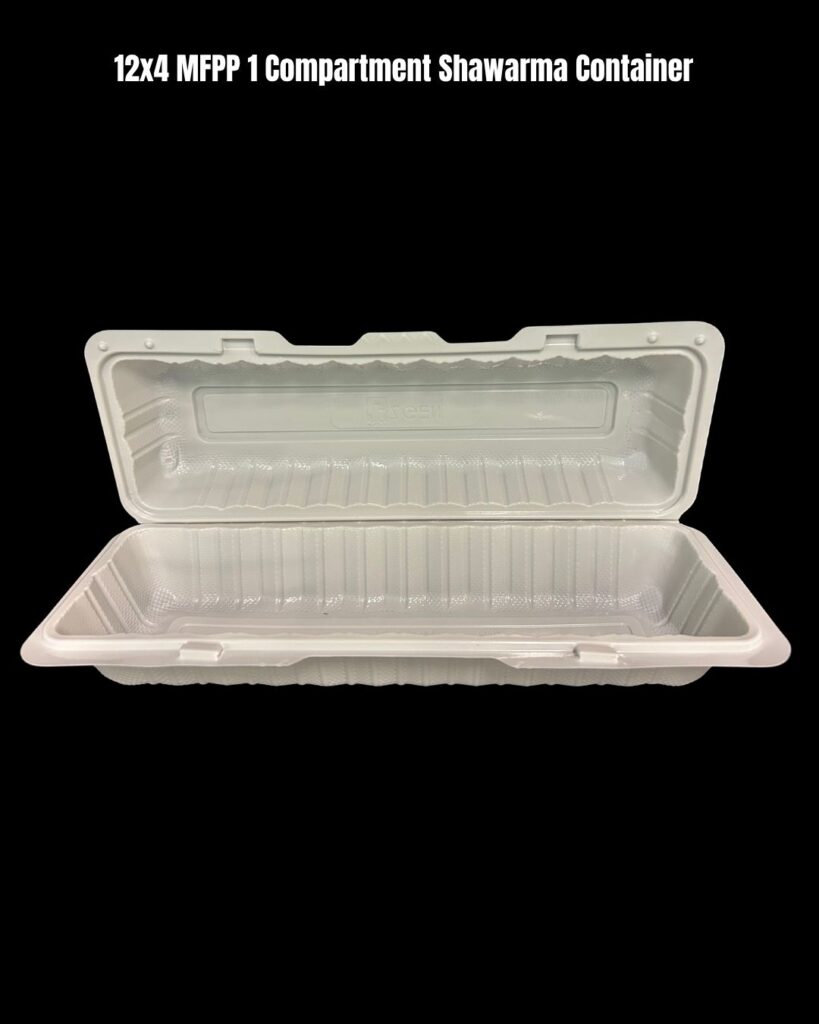 Size of 9x6 center lock MFPP Takeout Containers 1 Compartment (1)