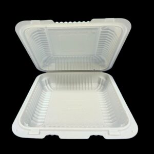 Size of 9x9 MFPP Takeout Containers 1 Compartment Center Lock
