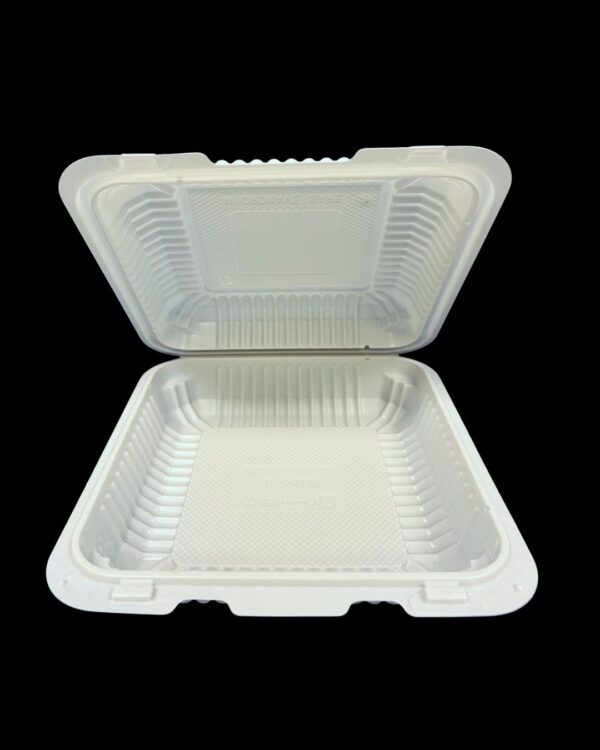 Size of 9x9 MFPP Takeout Containers 1 Compartment Center Lock